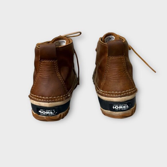 Sorel Women's Out n About Duck Boots 6 Classic Oiled Leather Brown Waterproof - Picture 3 of 8
